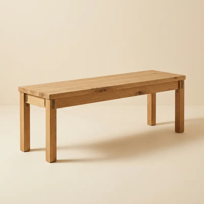 Ashby oak dining bench in Natural oak