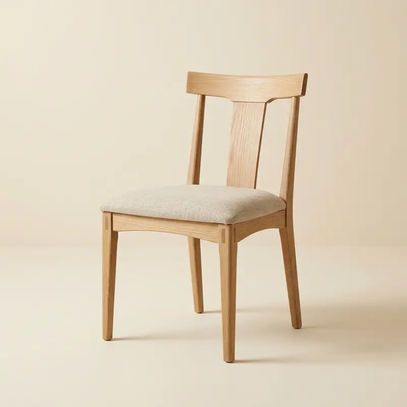 Ashby oak dining chair in Natural oak / oat linen