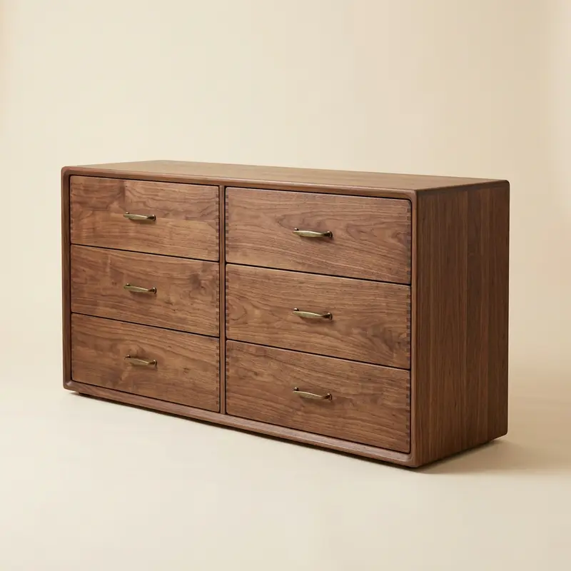 Brae six-drawer dresser in Walnut