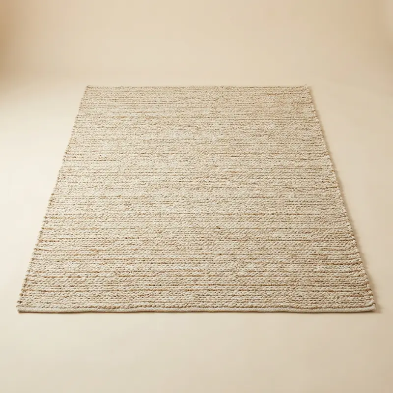 Dunmore wool and jute rug in Natural / cream