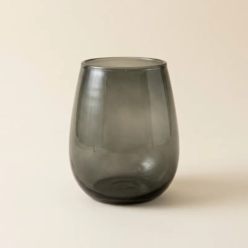 Fenn smoked glass vessel in Smoke