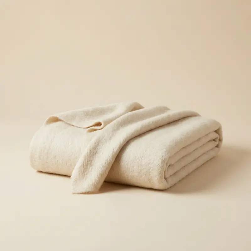 Hollis alpaca-blend throw in Cream