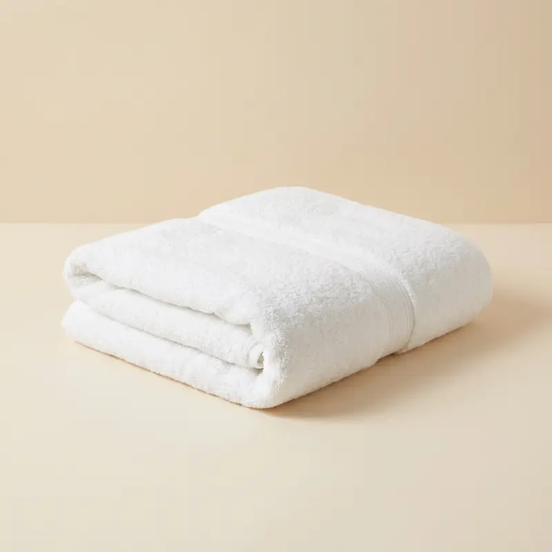 Sable Turkish cotton bath towel in White