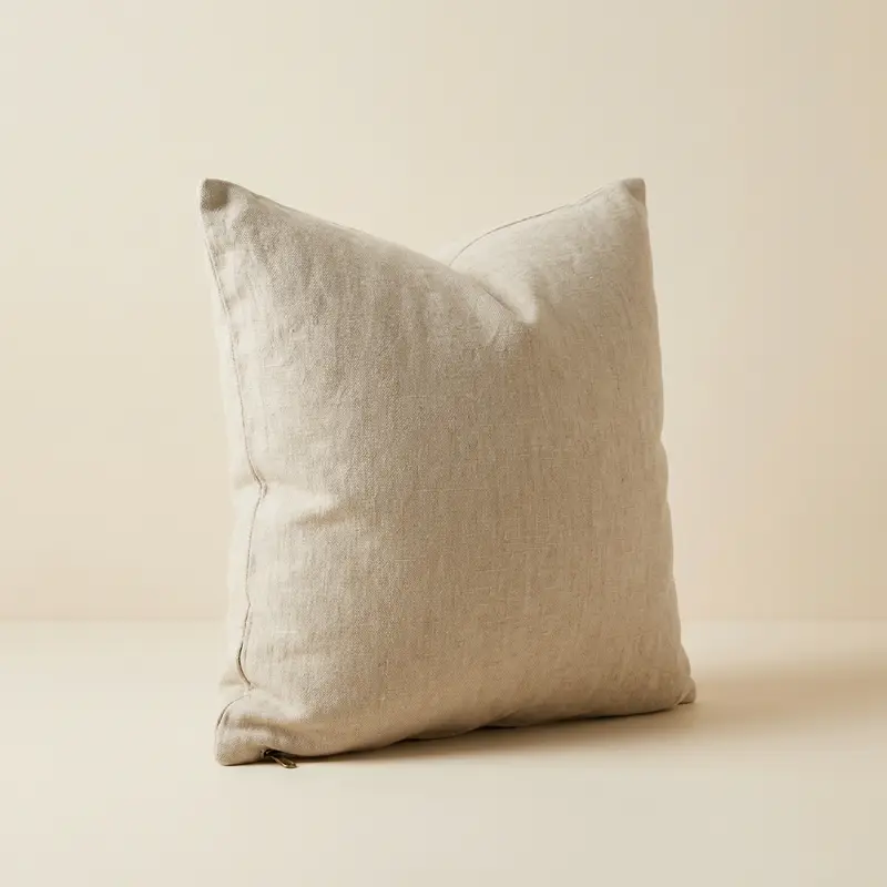 Tove linen cushion in Oat